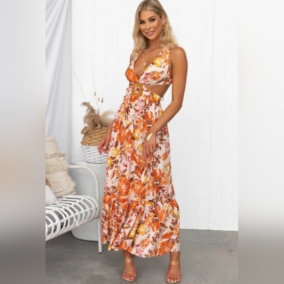 Amaroso floral dress *free gift with purchase - Picture 4 of 8